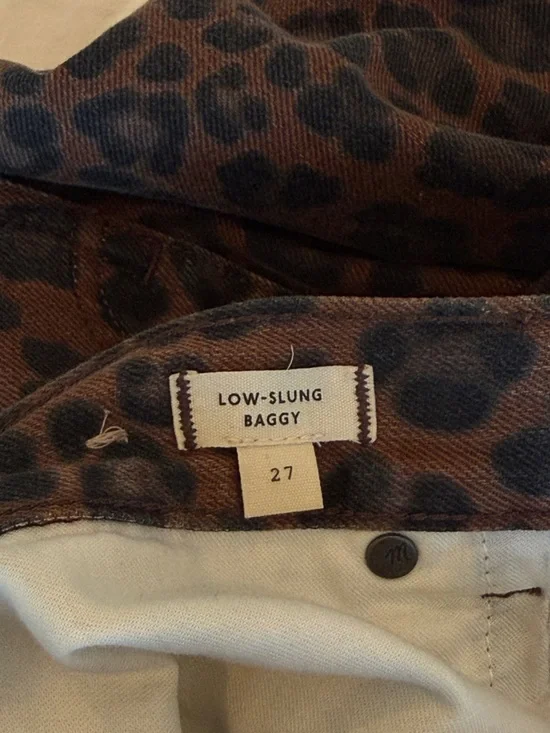 Madewell Low-Slung Baggy Jeans in Leopard Print - Picture 4 of 8
